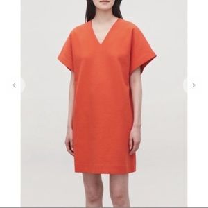 COS Short Sleeve V-Neck Cotton Dress S